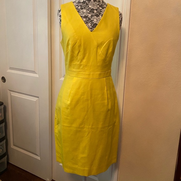 NWT J. Crew Factory Yellow Sheath Dress 2 - Picture 1 of 5